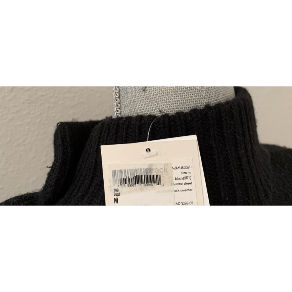 Kate Spade New York Broome Street black sweater medium pearl buttons New NWT - Picture 6 of 8